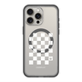 スリムプロテクションプレミアムケース with MagSafe［ Racing checkered flag White - レーシングチェッカーフラッグ ホワイト ］