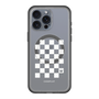 スリムプロテクションプレミアムケース with MagSafe［ Racing checkered flag White - レーシングチェッカーフラッグ ホワイト ］