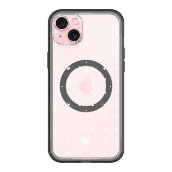 スリムプロテクションプレミアムケース with MagSafe［ CASEPLAY Crown dots White - ケースプレイ・クラウン・ドッツ ホワイト ］