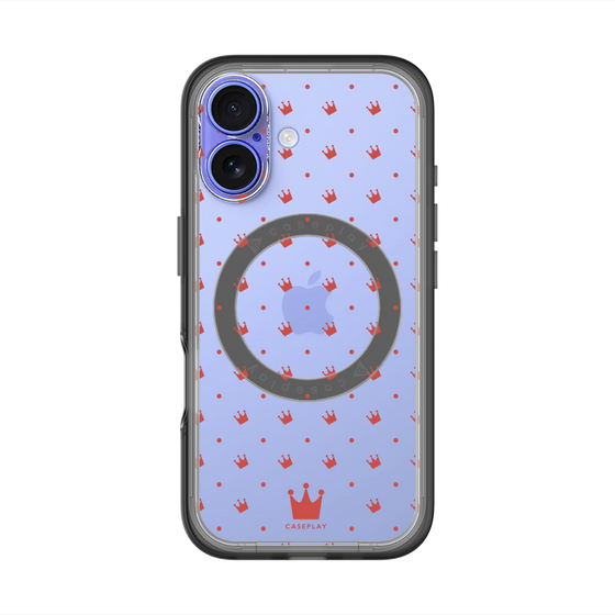 スリムプロテクションプレミアムケース with MagSafe［ CASEPLAY Crown dots Red - ケースプレイ・クラウン・ドッツ レッド ］