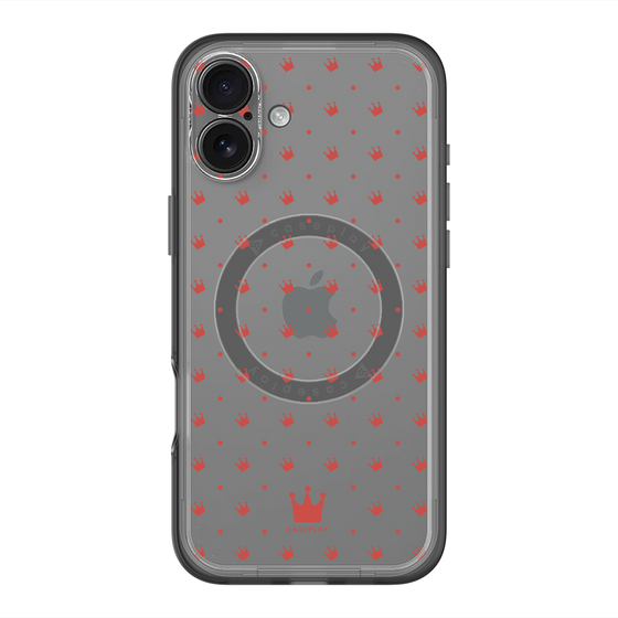 スリムプロテクションプレミアムケース with MagSafe［ CASEPLAY Crown dots Red - ケースプレイ・クラウン・ドッツ レッド ］