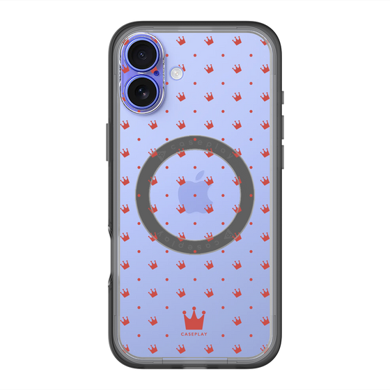 スリムプロテクションプレミアムケース with MagSafe［ CASEPLAY Crown dots Red - ケースプレイ・クラウン・ドッツ レッド ］