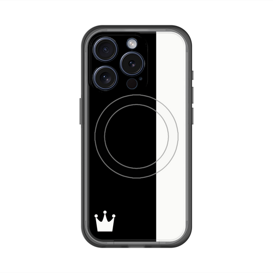 スリムプロテクションプレミアムケース with MagSafe［ CASEPLAY Bi-Colors Black & White - ケースプレイ・バイカラー ブラック＆ホワイト ］