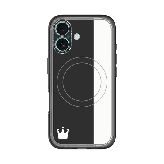 スリムプロテクションプレミアムケース with MagSafe［ CASEPLAY Bi-Colors Black & White - ケースプレイ・バイカラー ブラック＆ホワイト ］