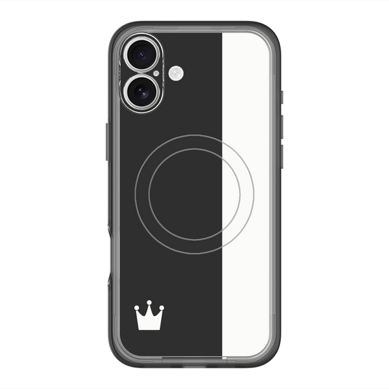 スリムプロテクションプレミアムケース with MagSafe［ CASEPLAY Bi-Colors Black & White - ケースプレイ・バイカラー ブラック＆ホワイト ］