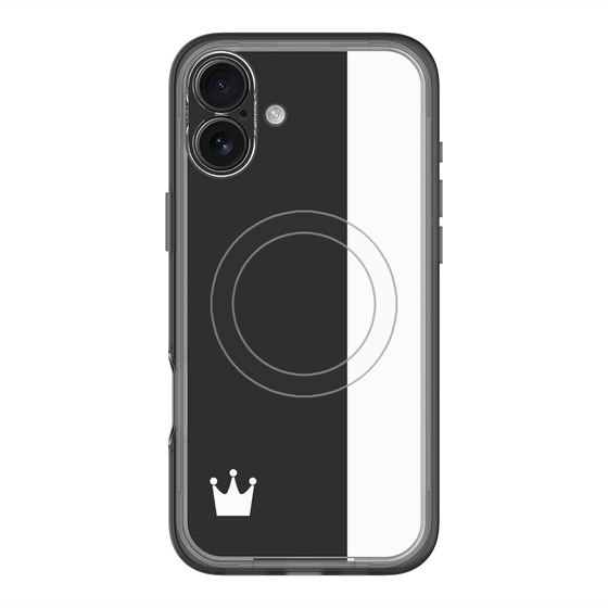 スリムプロテクションプレミアムケース with MagSafe［ CASEPLAY Bi-Colors Black & White - ケースプレイ・バイカラー ブラック＆ホワイト ］
