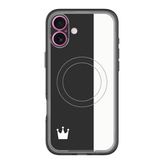 スリムプロテクションプレミアムケース with MagSafe［ CASEPLAY Bi-Colors Black & White - ケースプレイ・バイカラー ブラック＆ホワイト ］