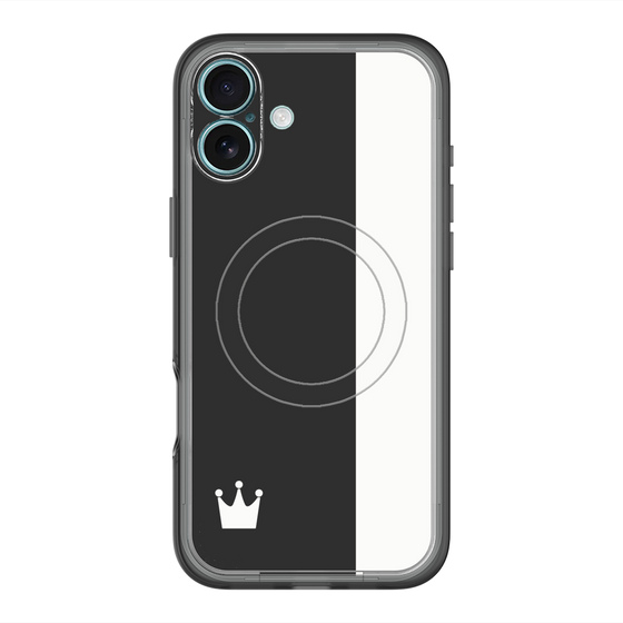 スリムプロテクションプレミアムケース with MagSafe［ CASEPLAY Bi-Colors Black & White - ケースプレイ・バイカラー ブラック＆ホワイト ］