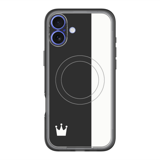 スリムプロテクションプレミアムケース with MagSafe［ CASEPLAY Bi-Colors Black & White - ケースプレイ・バイカラー ブラック＆ホワイト ］