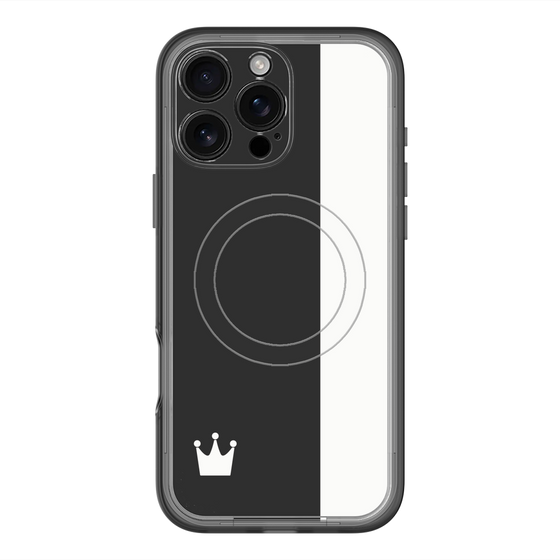 スリムプロテクションプレミアムケース with MagSafe［ CASEPLAY Bi-Colors Black & White - ケースプレイ・バイカラー ブラック＆ホワイト ］