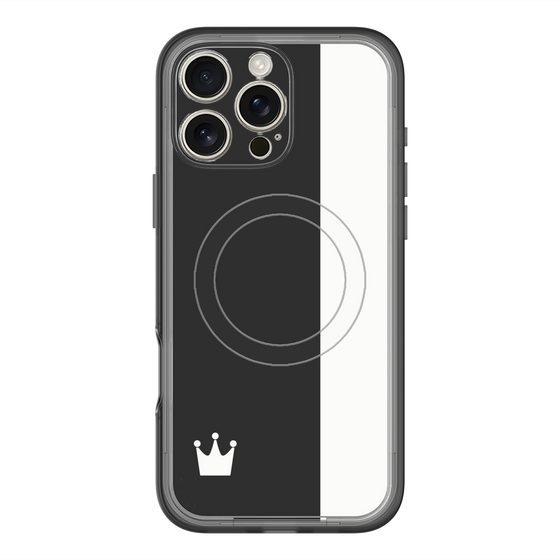 スリムプロテクションプレミアムケース with MagSafe［ CASEPLAY Bi-Colors Black & White - ケースプレイ・バイカラー ブラック＆ホワイト ］