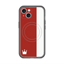 スリムプロテクションプレミアムケース with MagSafe［ CASEPLAY Bi-Colors Red & White - ケースプレイ・バイカラー レッド＆ホワイト ］