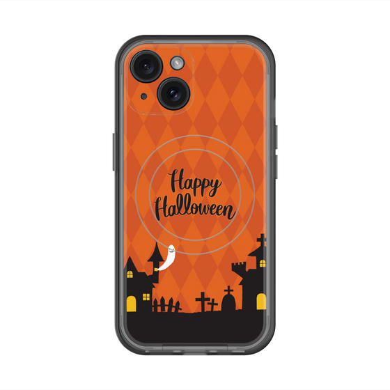 スリムプロテクションプレミアムケース with MagSafe［ Halloween World - Orange ］