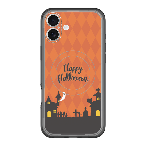 スリムプロテクションプレミアムケース with MagSafe［ Halloween World - Orange ］