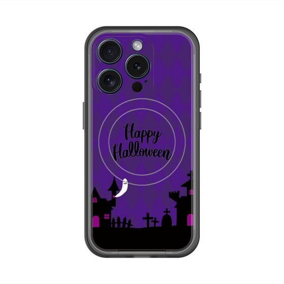 スリムプロテクションプレミアムケース with MagSafe［ Halloween World - Purple ］