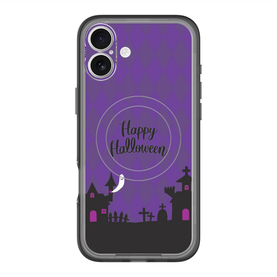 スリムプロテクションプレミアムケース with MagSafe［ Halloween World - Purple ］