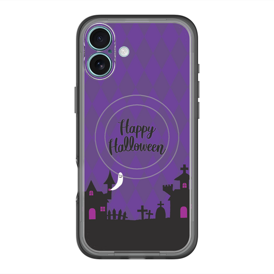 スリムプロテクションプレミアムケース with MagSafe［ Halloween World - Purple ］
