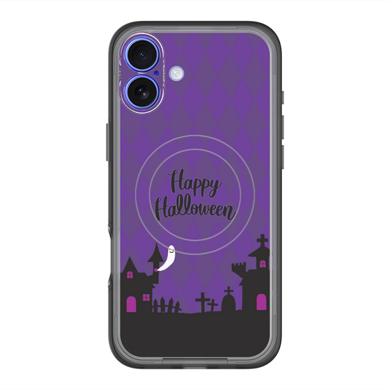 スリムプロテクションプレミアムケース with MagSafe［ Halloween World - Purple ］