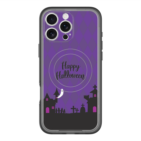 スリムプロテクションプレミアムケース with MagSafe［ Halloween World - Purple ］