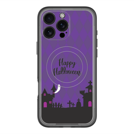 スリムプロテクションプレミアムケース with MagSafe［ Halloween World - Purple ］