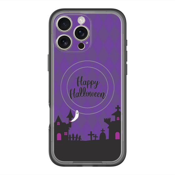 スリムプロテクションプレミアムケース with MagSafe［ Halloween World - Purple ］