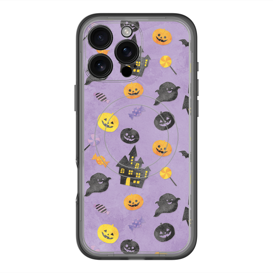 スリムプロテクションプレミアムケース with MagSafe［ Halloween Party - Purple ］