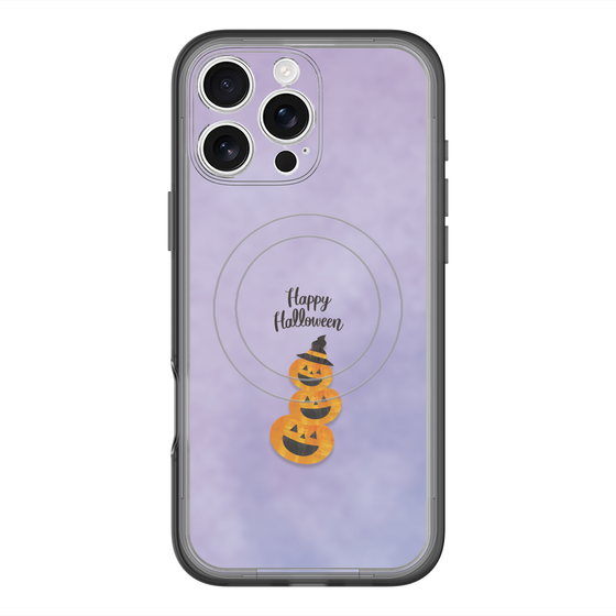 スリムプロテクションプレミアムケース with MagSafe［ Happy Halloween - Pumpkin ］
