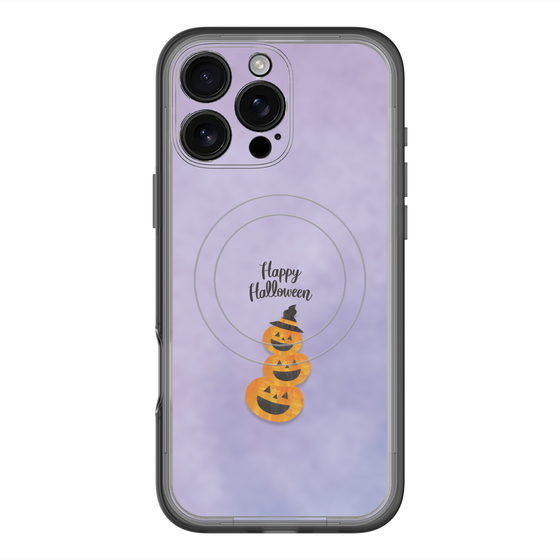 スリムプロテクションプレミアムケース with MagSafe［ Happy Halloween - Pumpkin ］