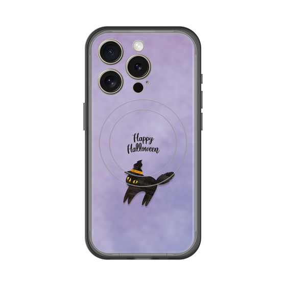 スリムプロテクションプレミアムケース with MagSafe［ Happy Halloween - Black cat ］