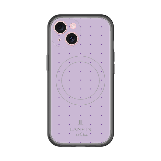 スリムプロテクションプレミアムケース with MagSafe［ LANVIN en Bleu Tiny dots Purple - ランバン ドット パープル ］