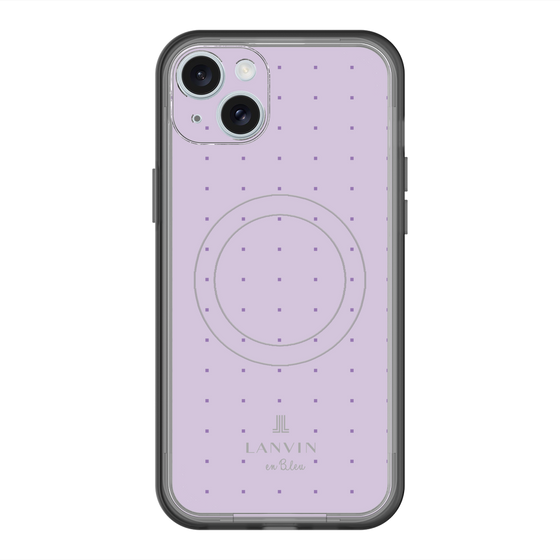 スリムプロテクションプレミアムケース with MagSafe［ LANVIN en Bleu Tiny dots Purple - ランバン ドット パープル ］
