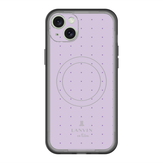スリムプロテクションプレミアムケース with MagSafe［ LANVIN en Bleu Tiny dots Purple - ランバン ドット パープル ］