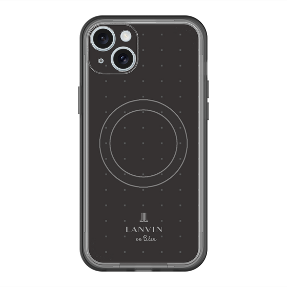 スリムプロテクションプレミアムケース with MagSafe［ LANVIN en Bleu Tiny dots Black - ランバン ドット ブラック ］