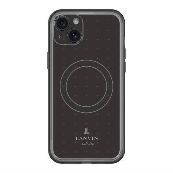 スリムプロテクションプレミアムケース with MagSafe［ LANVIN en Bleu Tiny dots Black - ランバン ドット ブラック ］