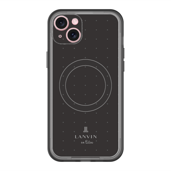 スリムプロテクションプレミアムケース with MagSafe［ LANVIN en Bleu Tiny dots Black - ランバン ドット ブラック ］