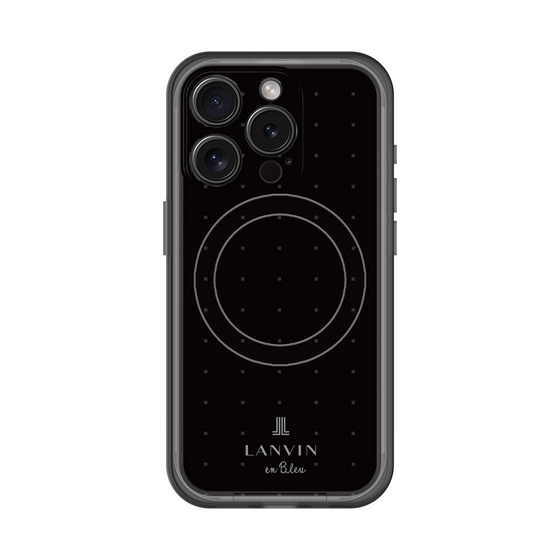 スリムプロテクションプレミアムケース with MagSafe［ LANVIN en Bleu Tiny dots Black - ランバン ドット ブラック ］