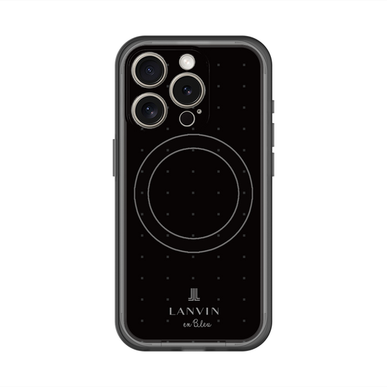スリムプロテクションプレミアムケース with MagSafe［ LANVIN en Bleu Tiny dots Black - ランバン ドット ブラック ］