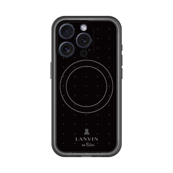 スリムプロテクションプレミアムケース with MagSafe［ LANVIN en Bleu Tiny dots Black - ランバン ドット ブラック ］