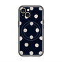 スリムプロテクションプレミアムケース with MagSafe［ 水彩ドット・レトロカラー - Navy ］