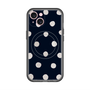 スリムプロテクションプレミアムケース with MagSafe［ 水彩ドット・レトロカラー - Navy ］