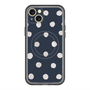 スリムプロテクションプレミアムケース with MagSafe［ 水彩ドット・レトロカラー - Navy ］