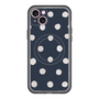 スリムプロテクションプレミアムケース with MagSafe［ 水彩ドット・レトロカラー - Navy ］