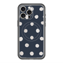 スリムプロテクションプレミアムケース with MagSafe［ 水彩ドット・レトロカラー - Navy ］