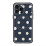 スリムプロテクションプレミアムケース with MagSafe［ 水彩ドット・レトロカラー - Navy ］