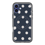 スリムプロテクションプレミアムケース with MagSafe［ 水彩ドット・レトロカラー - Navy ］