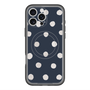 スリムプロテクションプレミアムケース with MagSafe［ 水彩ドット・レトロカラー - Navy ］