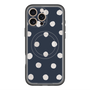 スリムプロテクションプレミアムケース with MagSafe［ 水彩ドット・レトロカラー - Navy ］