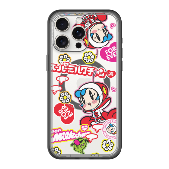 スリムプロテクションプレミアムケース with MagSafe［ スーパーミルクチャンFOREVER♥ - ロゴ＆キャラ ］