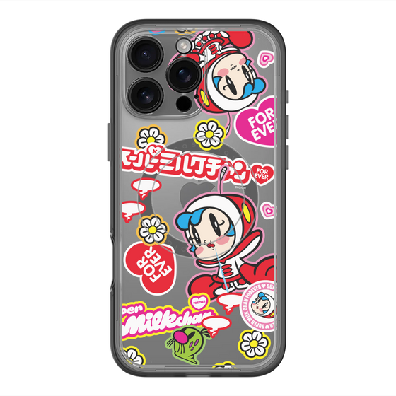 スリムプロテクションプレミアムケース with MagSafe［ スーパーミルクチャンFOREVER♥ - ロゴ＆キャラ ］