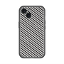 スリムプロテクションプレミアムケース with MagSafe［ Small Stripe - Gray × Black ］